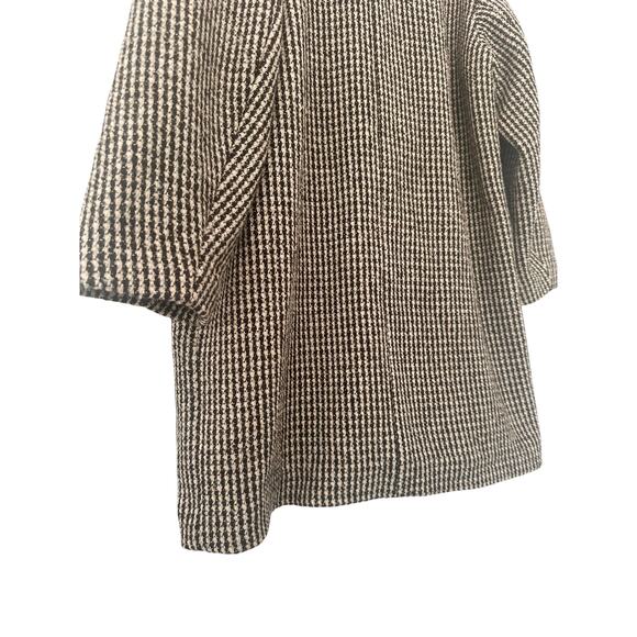 Rag & Bone Mina Houndstooth Brown Plaid Wool Coat XL - Picture 7 of 12